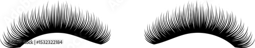 Pair of Eyelash Extentions Illustration