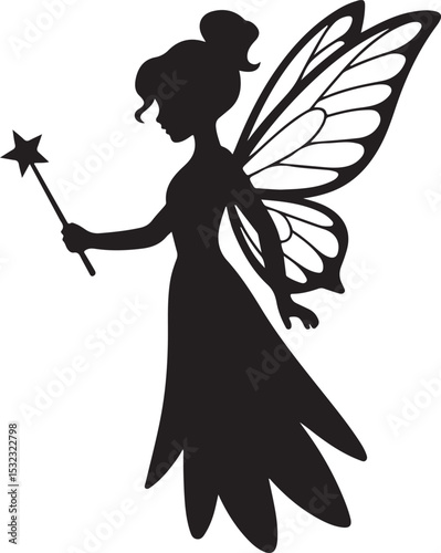 Afro Fairy with Magic Wings Silhouette

Enchanted Afro Fairy in Flight Vector

Elegant Black Fairy Queen Design

Afro Pixie Dust Silhouette Art

Mystical Fairy with Curls Vector