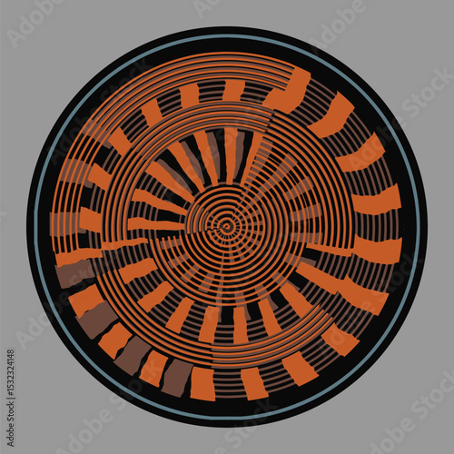vector hand painting cretive round art design for  watercolor drawn modern geometric ceramic plate pattern design, wall decor, poster, print, cover, hat, geometric, creative home decor, t shirt