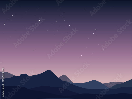 night sky view, for background and wall decoration with a touch of dark blue gradient color
