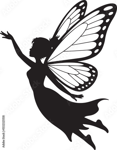 Afro Fairy with Magic Wings Silhouette

Enchanted Afro Fairy in Flight Vector

Elegant Black Fairy Queen Design

Afro Pixie Dust Silhouette Art

Mystical Fairy with Curls Vector