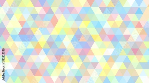 Multicolor pastel simple abstract triangle background, geometric animation