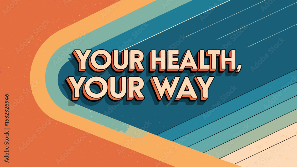 Obraz premium social media graphic combining retro typography with a modern gradient