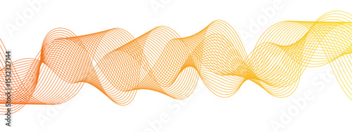 Abstract glowing Modern wave Dynamic flowing with futuristic technology and sound wave lines. Gradient varies modern technological aesthetic. Sense of motion, lightness, and digital fluidity.
