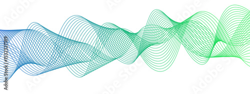 Abstract glowing Modern wave Dynamic flowing with futuristic technology and sound wave lines. Gradient varies modern technological aesthetic. Sense of motion, lightness, and digital fluidity.