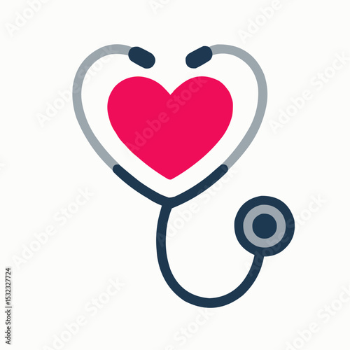 Stethoscope heart icon
