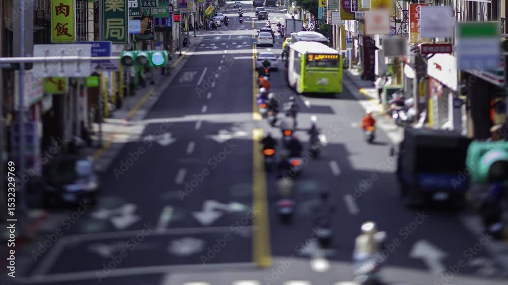 custom made wallpaper toronto digitalA timelapse of miniature traffic jam at the downtown street in Taipei panning