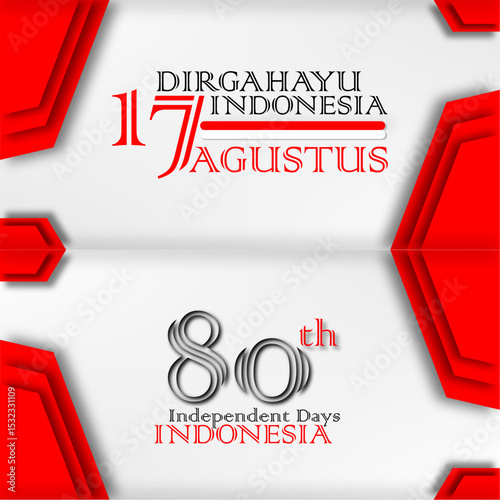 Indonesia Independence Day Background Design, Happy Republic of Indonesia Independence Day