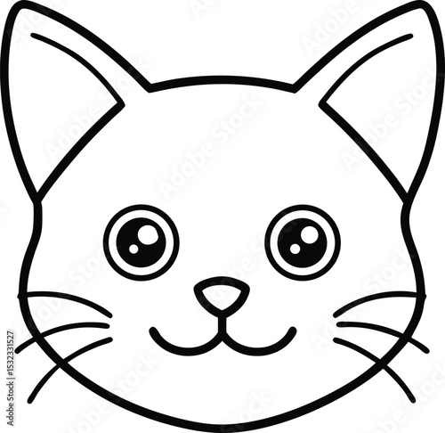 exotic shorthair head icon line art vector illustration on transparent background