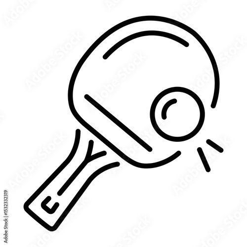 A linear style icon of table tennis