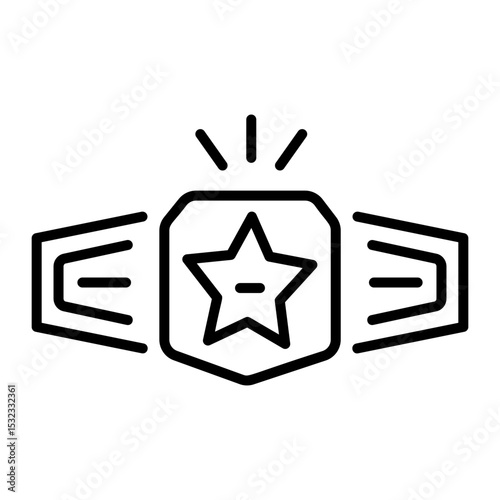 An outline style icon of wrestling belt