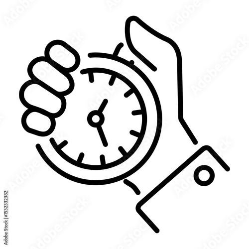 A line style icon of stopwatch