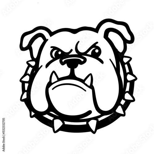 Illustration of a bulldog  image vector 