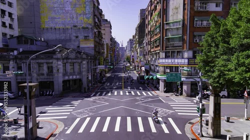 Wallpaper Mural A timelapse of traffic jam at the downtown street in Taipei tilt Torontodigital.ca