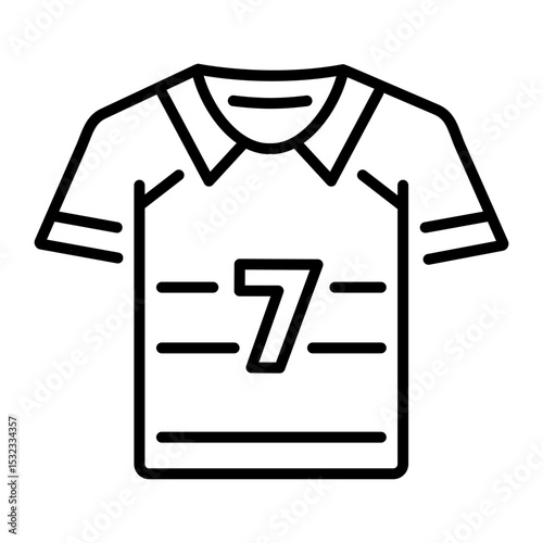 A linear style icon of sports shirt