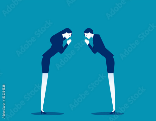 Bowing respectfully before each other