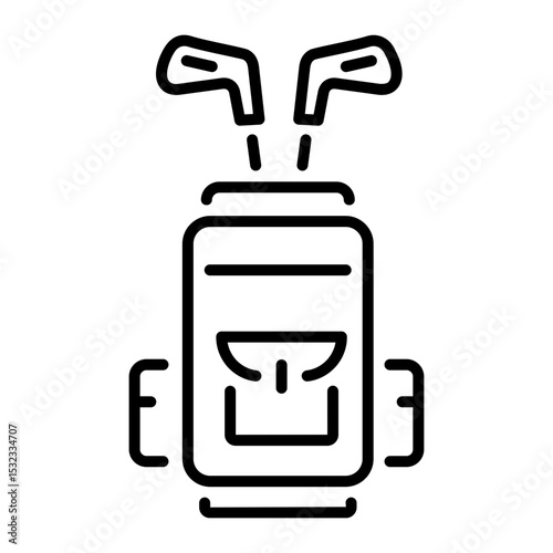A line style icon of golf bag