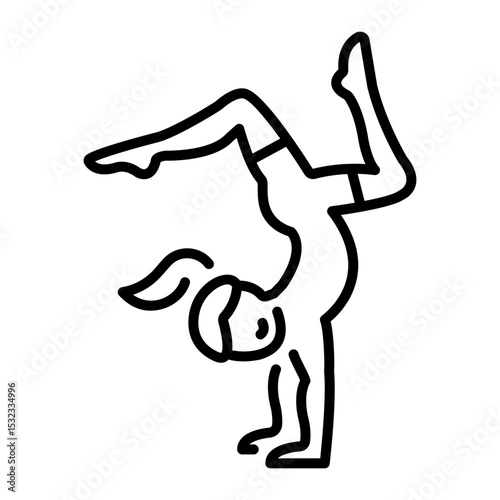 A linear style icon of gymnastic