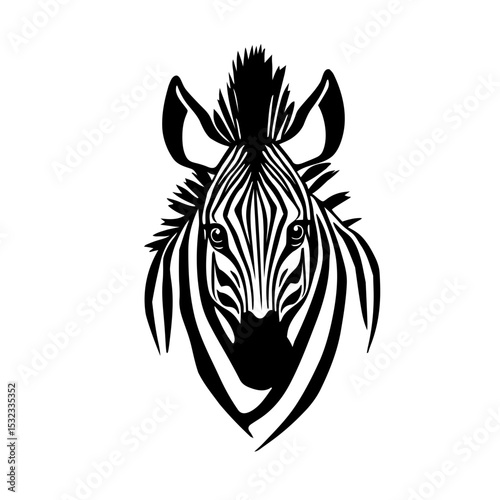 zebra isolated on white background