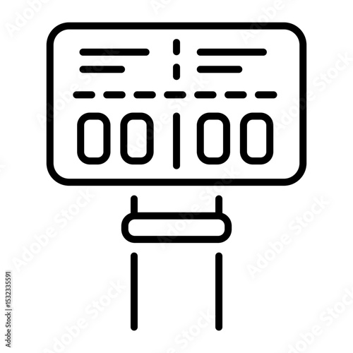 A line style icon of scoreboard