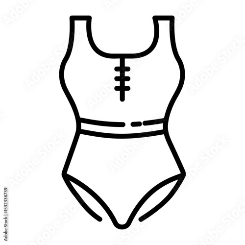 A linear style icon of swimsuit