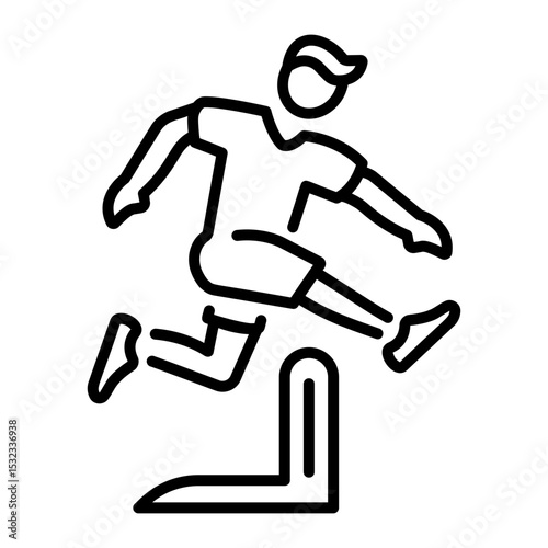 A linear style icon of hurdle