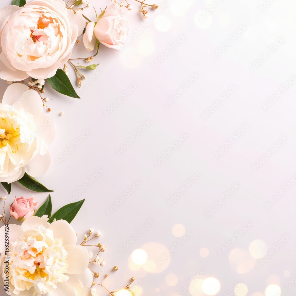 Naklejka premium Floral decoration arrangement studio photograph bright environment close-up elegant design