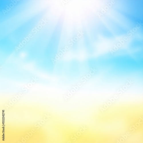 Bright sunlight over tranquil landscape nature scene outdoor daytime serene atmosphere