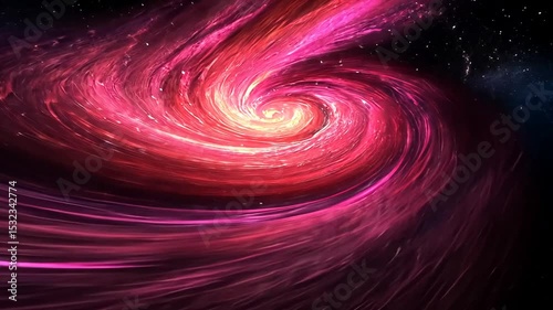 Cosmic Vortex of Pink and Gold