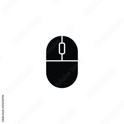 Black Computer Mouse Modern Desktop Accessory for Enhanced Navigation and Productivity Use