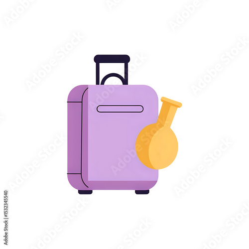 Travel & Science: A Purple Suitcase and Flask