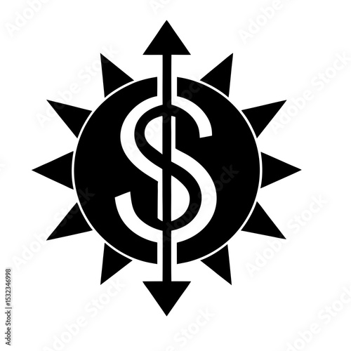 dollar symbol on white background