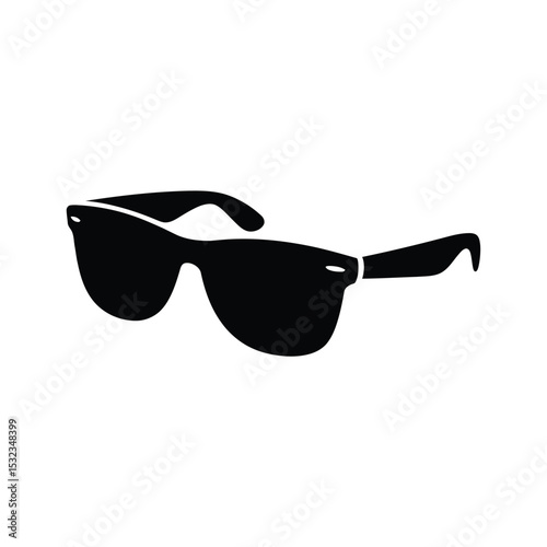Simple black sunglasses icon illustration