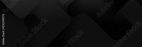Abstract pattern black geometric banner design background.