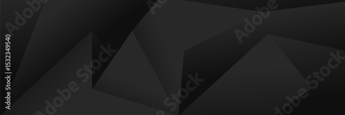 Abstract pattern black geometric banner design background.