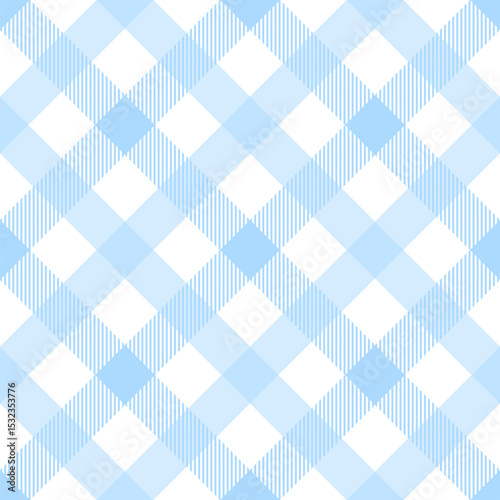 Fabric pattern,  blue and white checkered pattern, gift wrapping paper , seamless pattern 