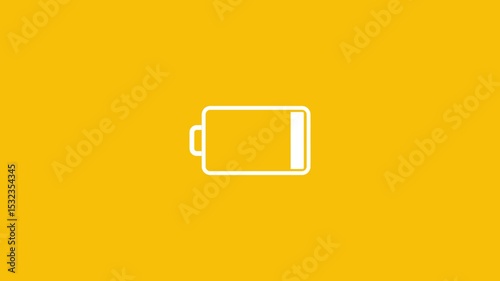 mobile charging icon animation on color background.