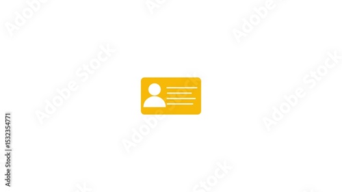 id card icon, Identification card outline icon. 