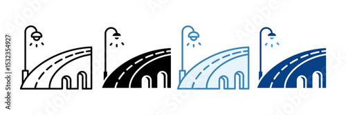 Modern Bridge  Icon Set Multiple Style Collection
