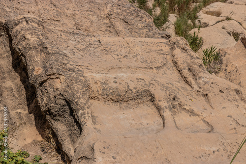 Remnants of Khinnis (Khannis or Khenis) Reliefs, Kurdistan Region of Iraq photo
