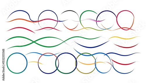 Colorful abstract graphic design elements