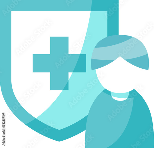 Healthcare Protection Patient Safety and Medical Shield Icon