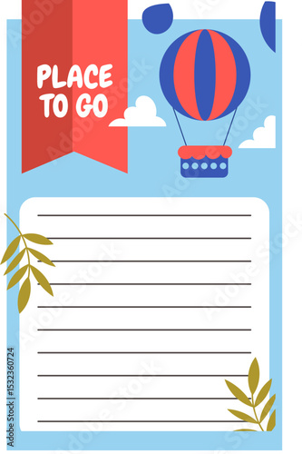 Travel Planner Hot Air Balloon Adventure List