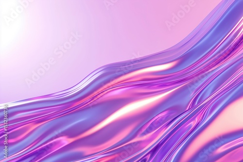 Glossy purple and pink abstract waves