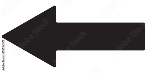 Long arrow icon. Long arrow vector. Flat style Arrow symbol. Black direction pointer, straight pointed arrow icon. Arrows on white background. 