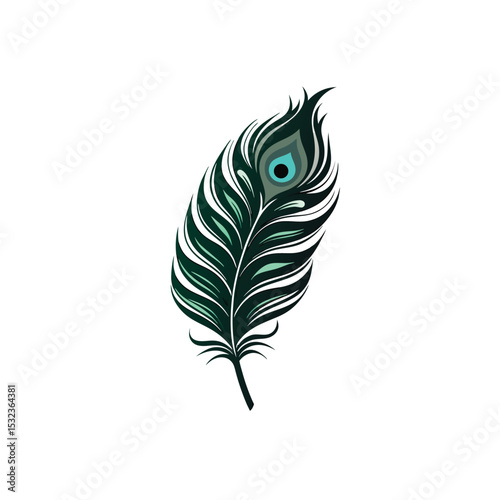 silhouette vector art of peacock feather frame in Adobe Illustrator Artwork