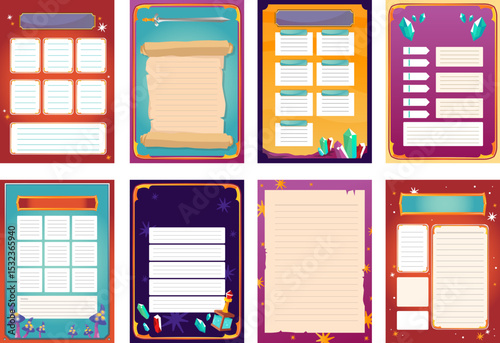 Printable Fantasy RPG Character Sheet Templates  Editable Digital & Physical Journals