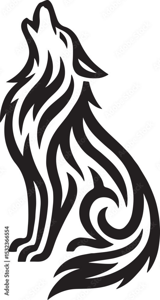Obraz premium Wildlife Hunting Emblems: Bear, Wolf, Deer & Antlers with Crossed Rifles