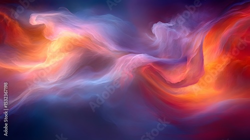 Abstract Fluid Painting with Dreamy Texture