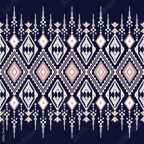 Geometric pattern, navy background